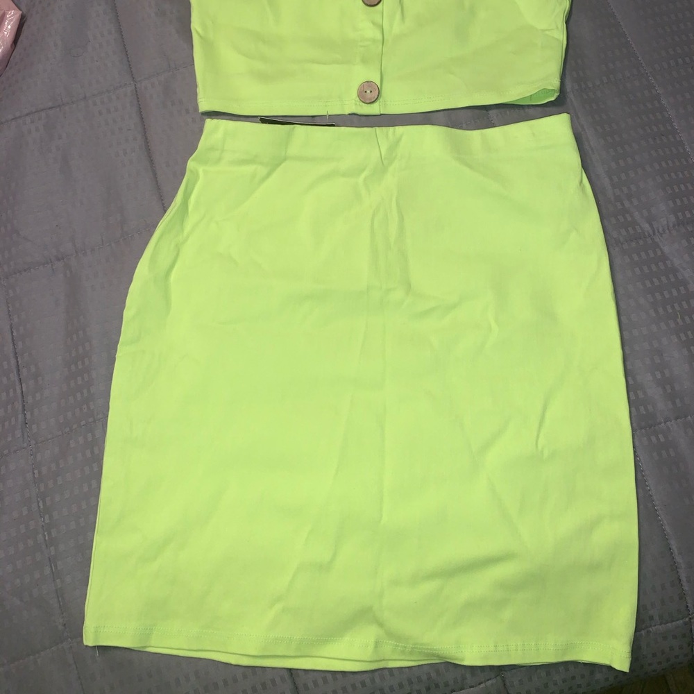 Midi Skirt and Tube Top Set